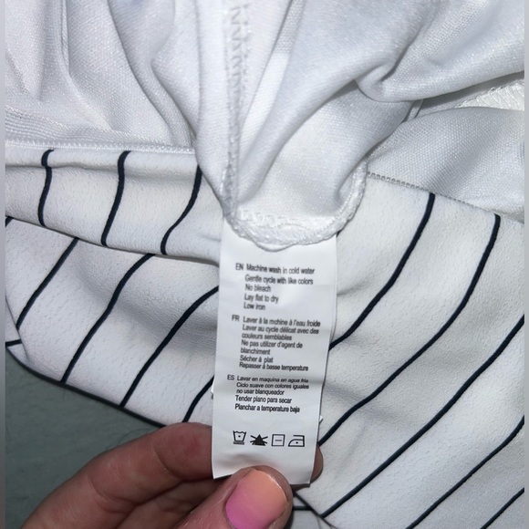 *NWT!* Revamped S white with black stripes mini dress - Picture 16 of 16